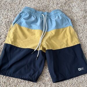 Salty Crew Blue, Yellow, and Navy Board Shorts
